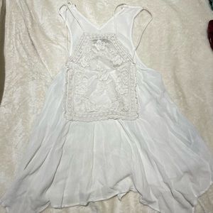 Abercrombie and fitch white lace halter top